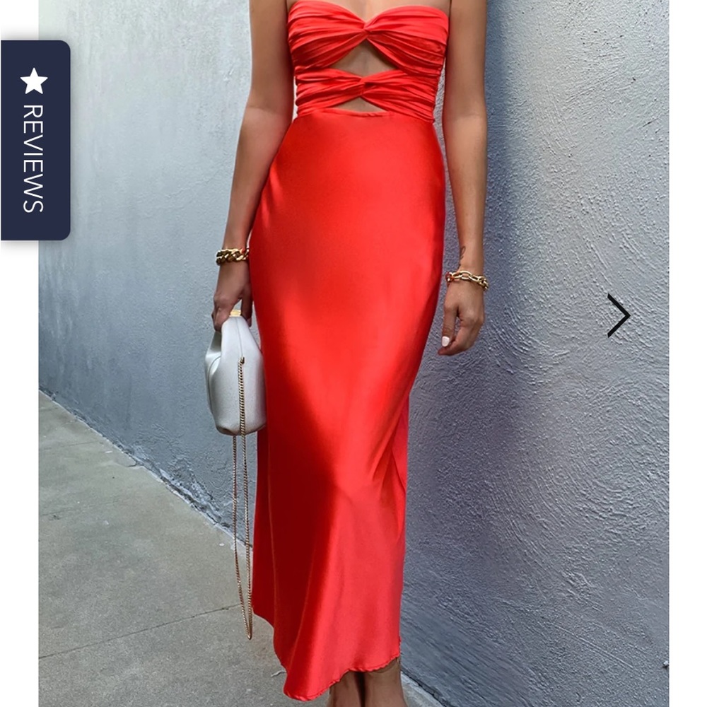 Runaway the Label MICH SLIP DRESS - FIRE